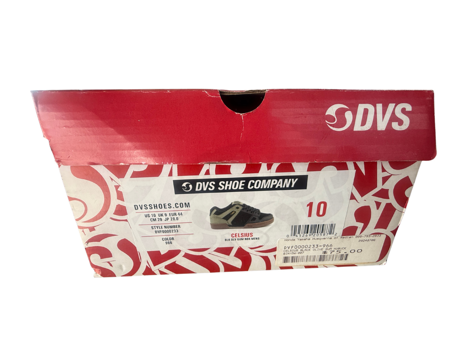 DVS Celsius Skate Shoes Black Olive Gum Men’s Size 10 New in Box DVF0000233-966