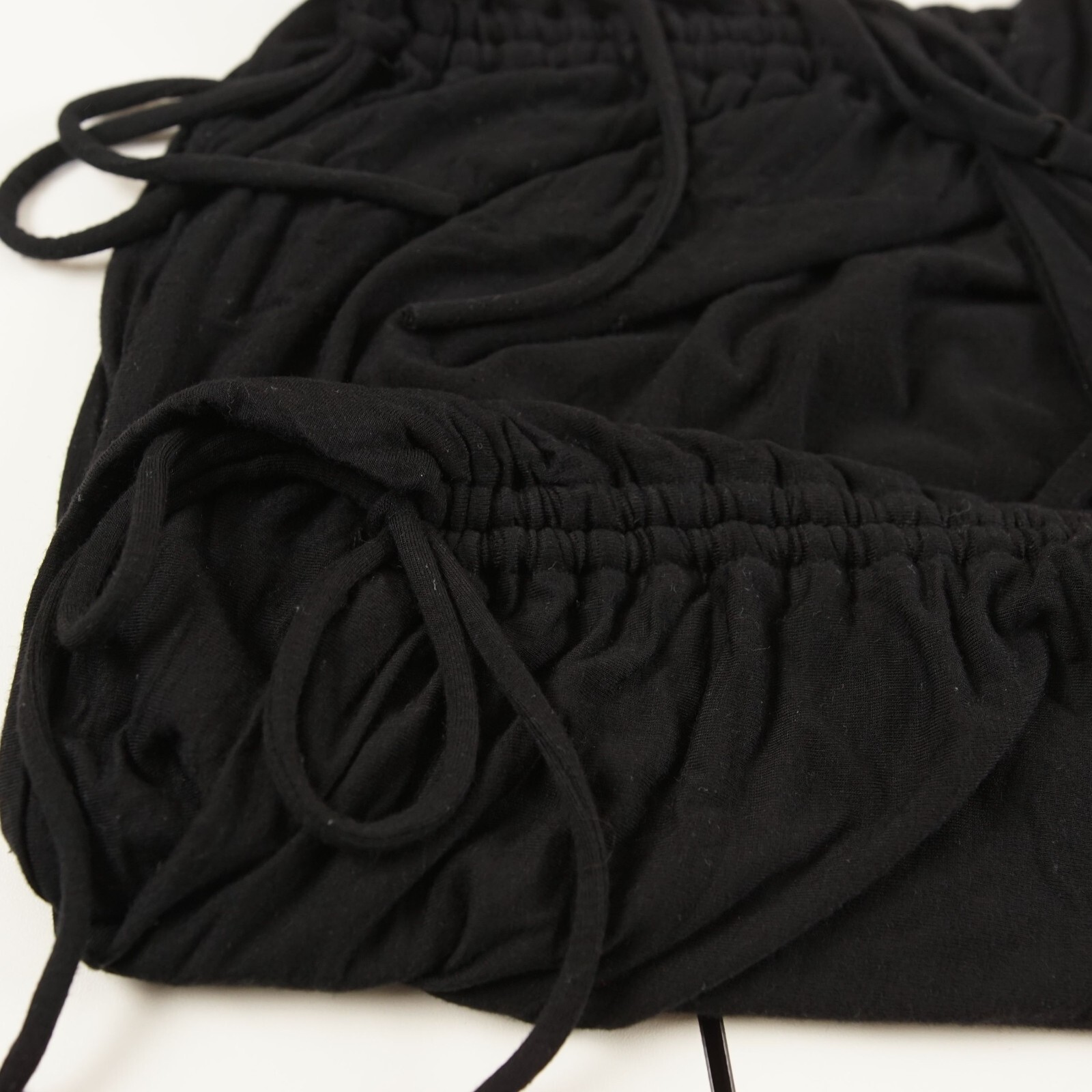 Lovers + Friends Black Ruched Spaghetti Strap Convertible Dress Womens Sz XS