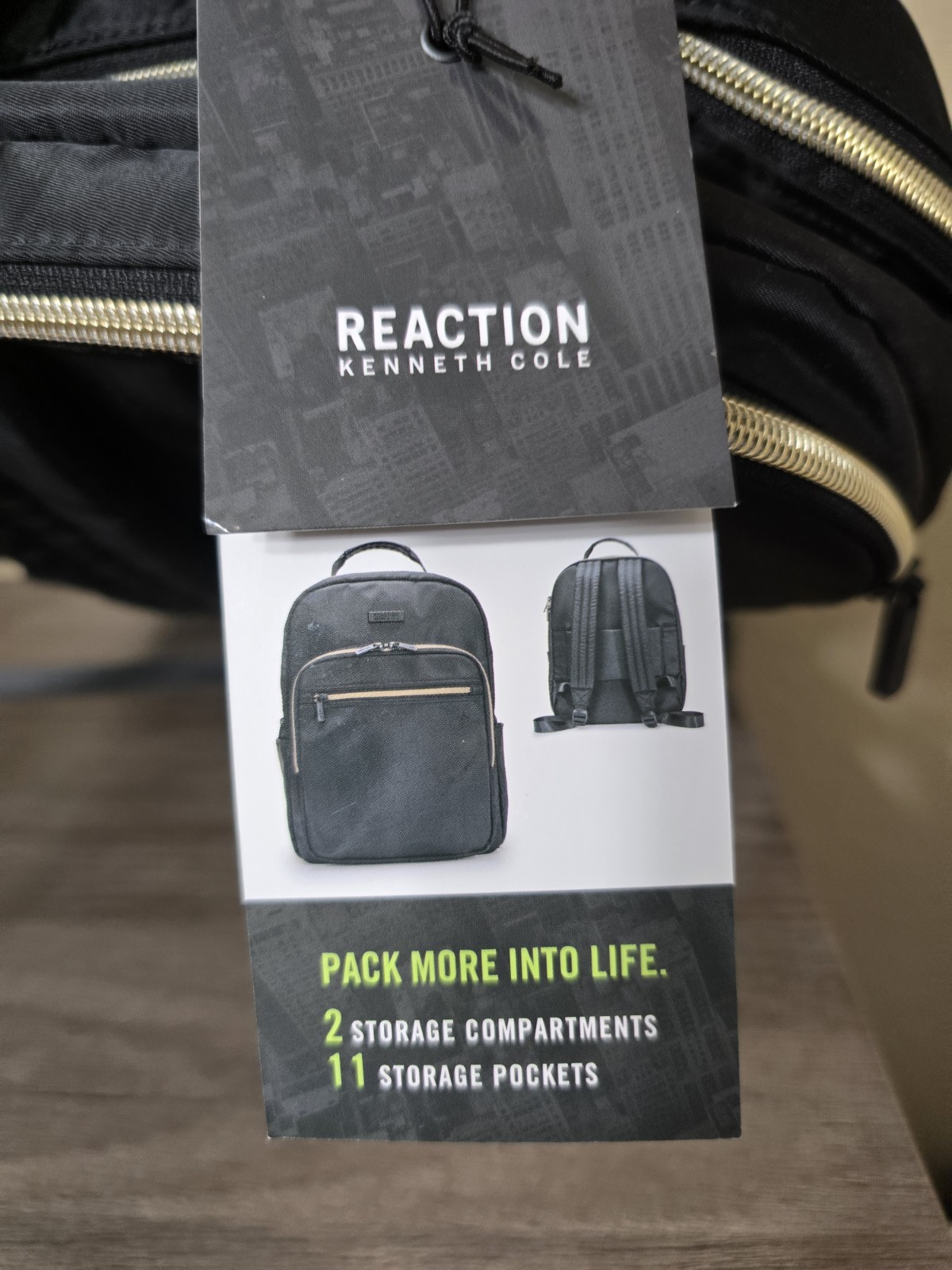 Kenneth Cole Reaction “Becca” size M Dual Compartment Backpack Black