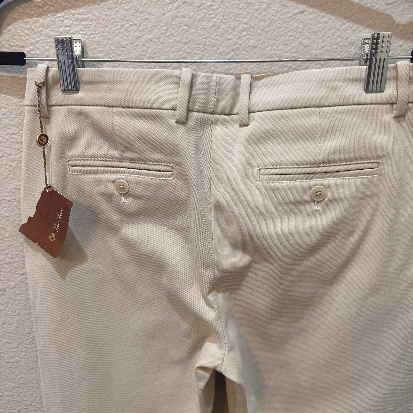 Loro Piana Ivory Cotton Twill Riding Style Crop Pants 40 US 4 Quiet Luxury New