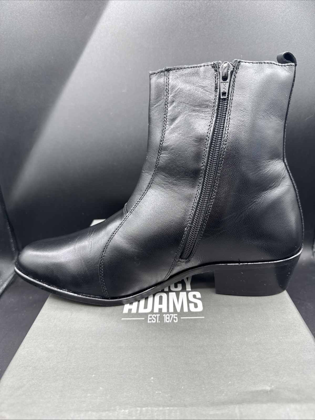 PICK SIZE – Stacy Adams 24855 Men’s Santos Black Side Zip Soft Leather Boot