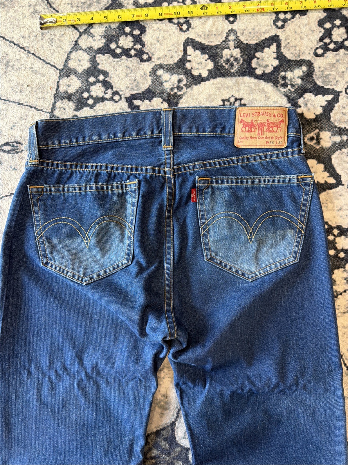 Vintage Y2K Levi’s Type 1 Men’s Real Loose Baggy Denim Jeans Skater size 36×32