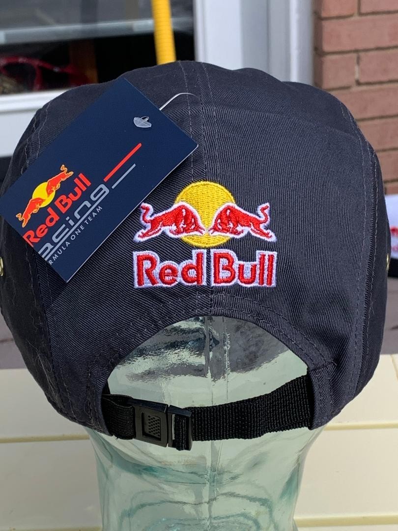R – 5-Panel Navy & White Camper Cap. F1 Racing. BMX. MotoGP. Supercross.