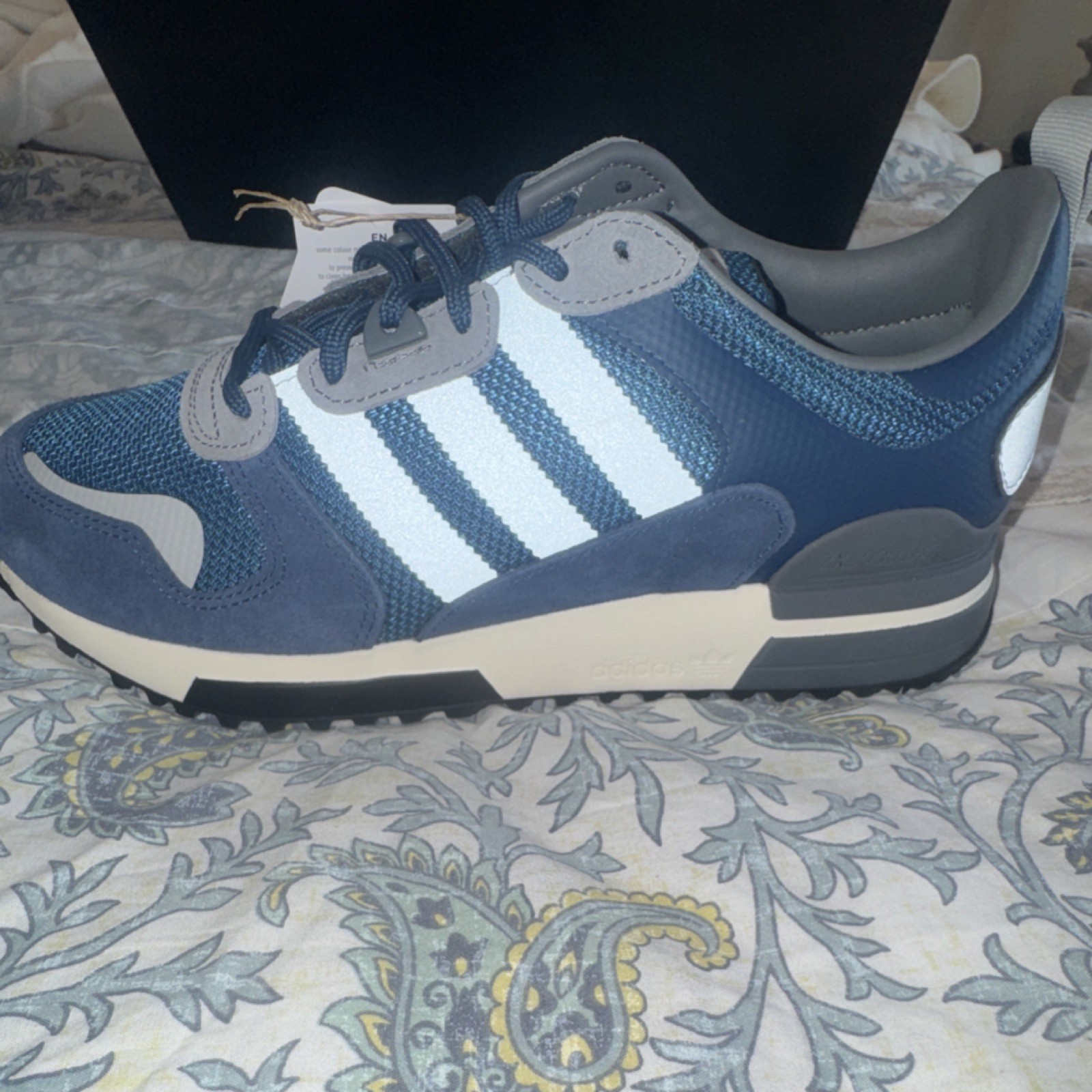 adidas ZX 700 HD Crew Navy/Gray Men’s Sneakers Mesh/Suede Low Top H01850