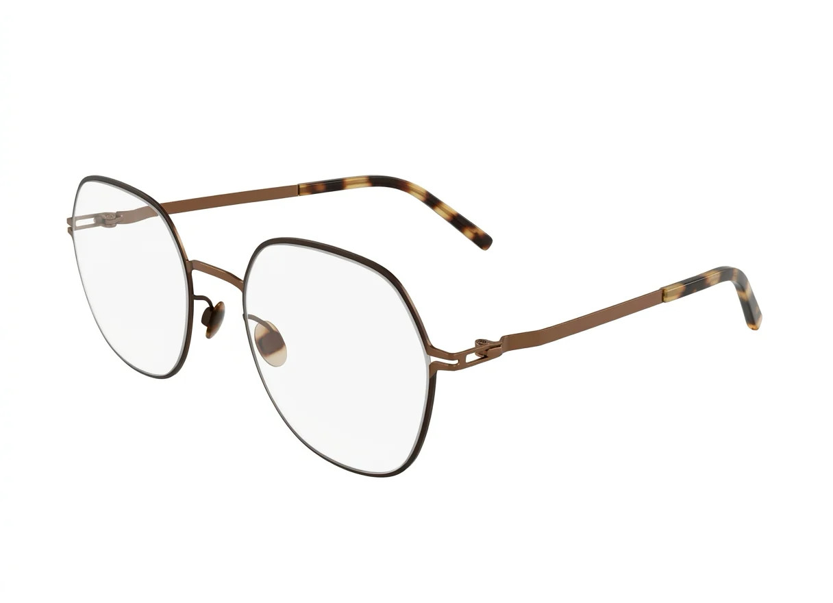 Mykita Kari Glasses Frames Shiny Copper Black 262 50-20mm Round Authentic