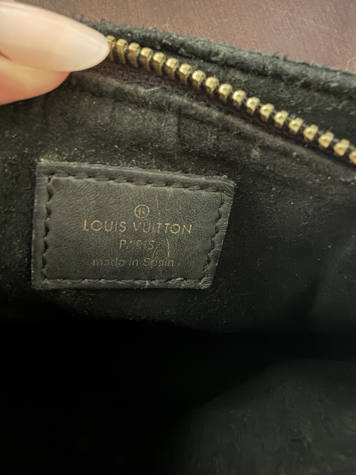 Louis Vuitton Monogram Brown and Black Surene BB Zip Chain Strap Gold Hardware