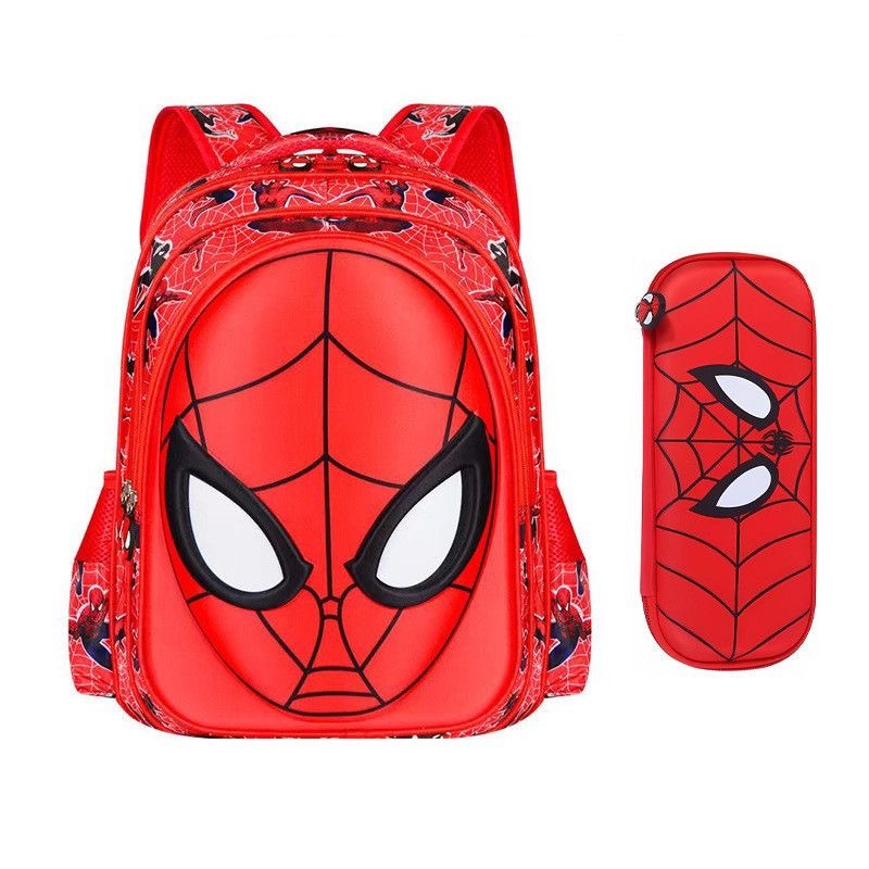 3D Spider-Man Large Size 16.5 Inches Backpack Top Quality🔥Waterproof Red🔥NEW