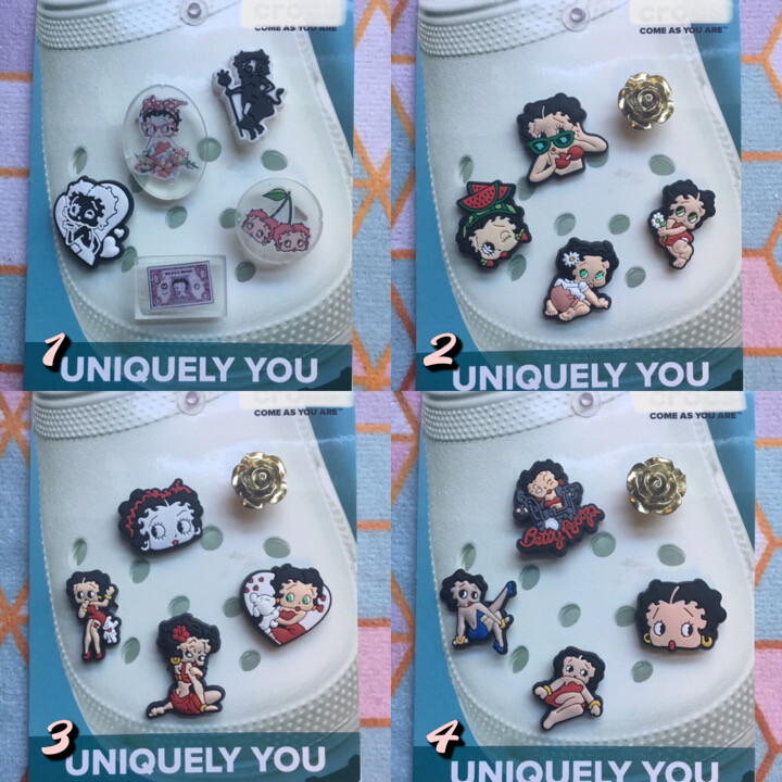 Crocs Handmade jibbitz 5pc Betty Boop shoe charms set 4