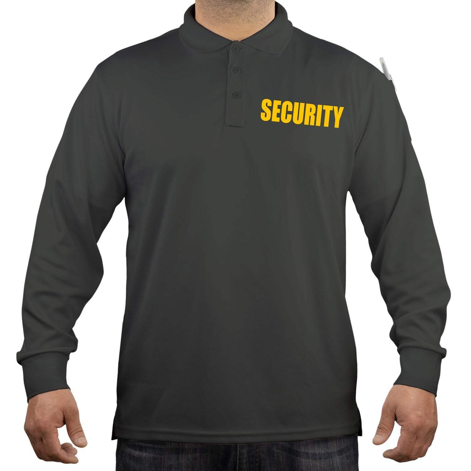 Performance Lightweight Breathable 100% Polyester Security Long Sleeve Polo Shir