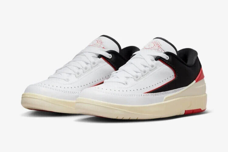 The Air Jordan 2 Retro “White,” “Black,” “University Red” womens 10.5 mens 9