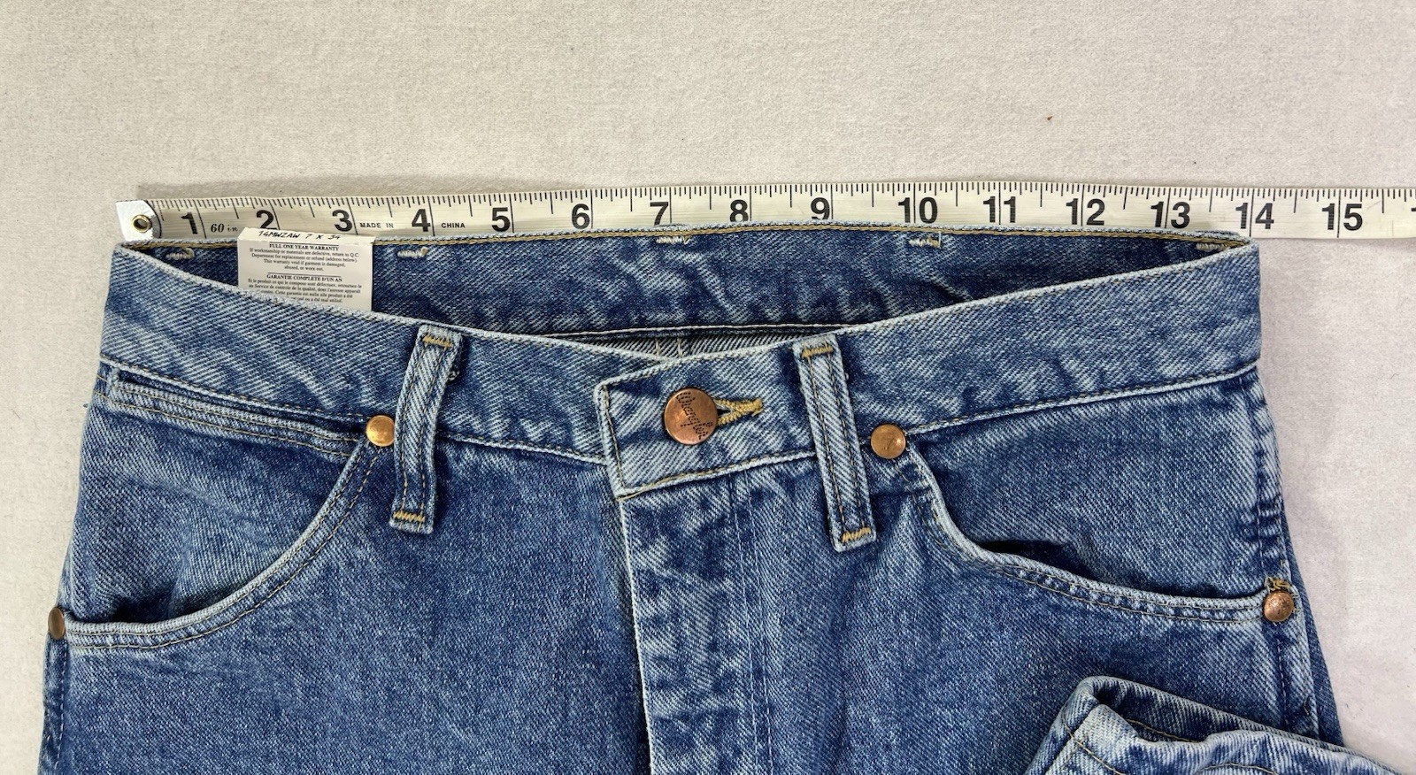 Lot of 2 Vintage Wrangler 14MWZ Jeans Women’s 7×34 Cowboy Cut Slim Fit Blue New