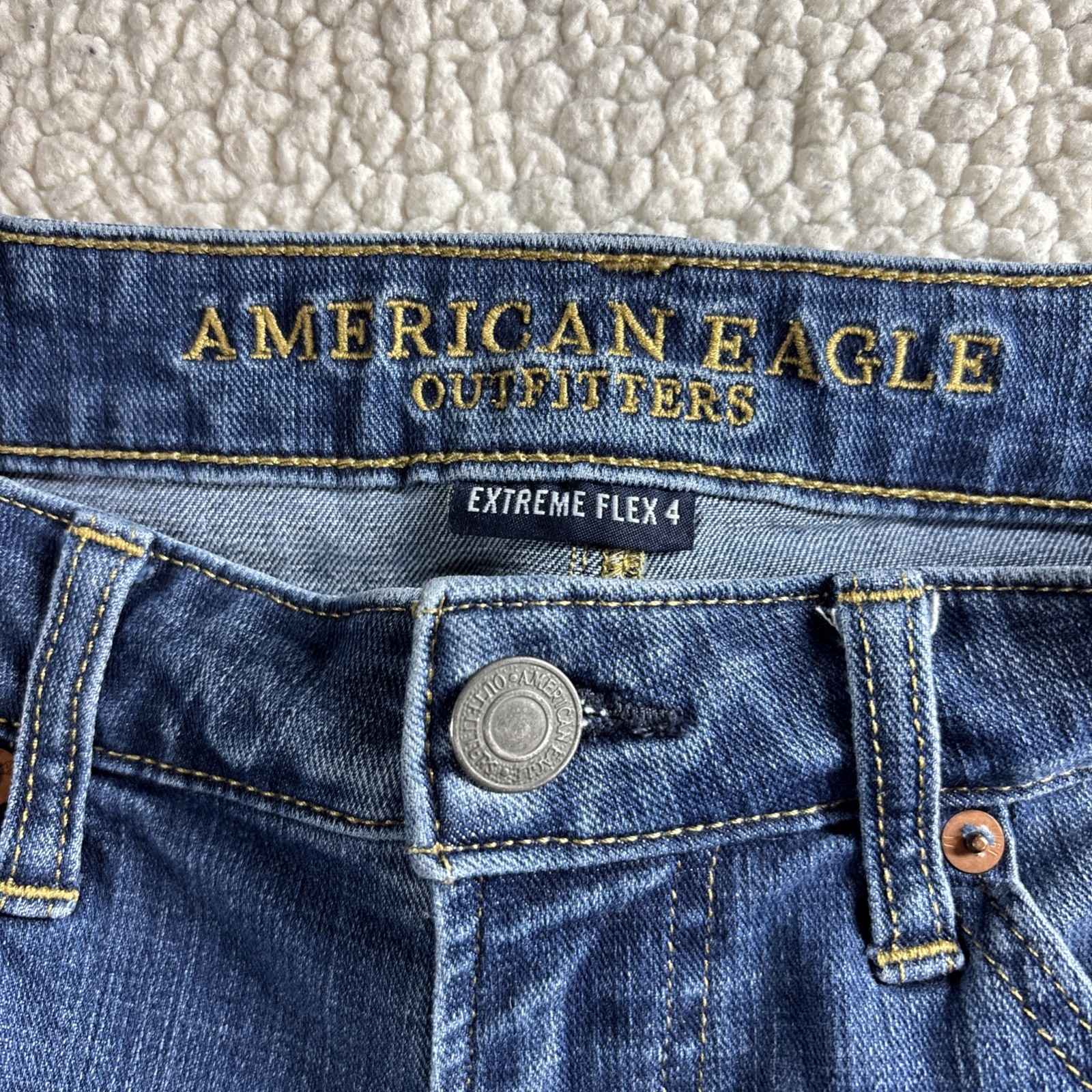 American Eagle Extreme Flex 4 Slim Straight Men Stretch 31 x 32 Dark Wash Jeans