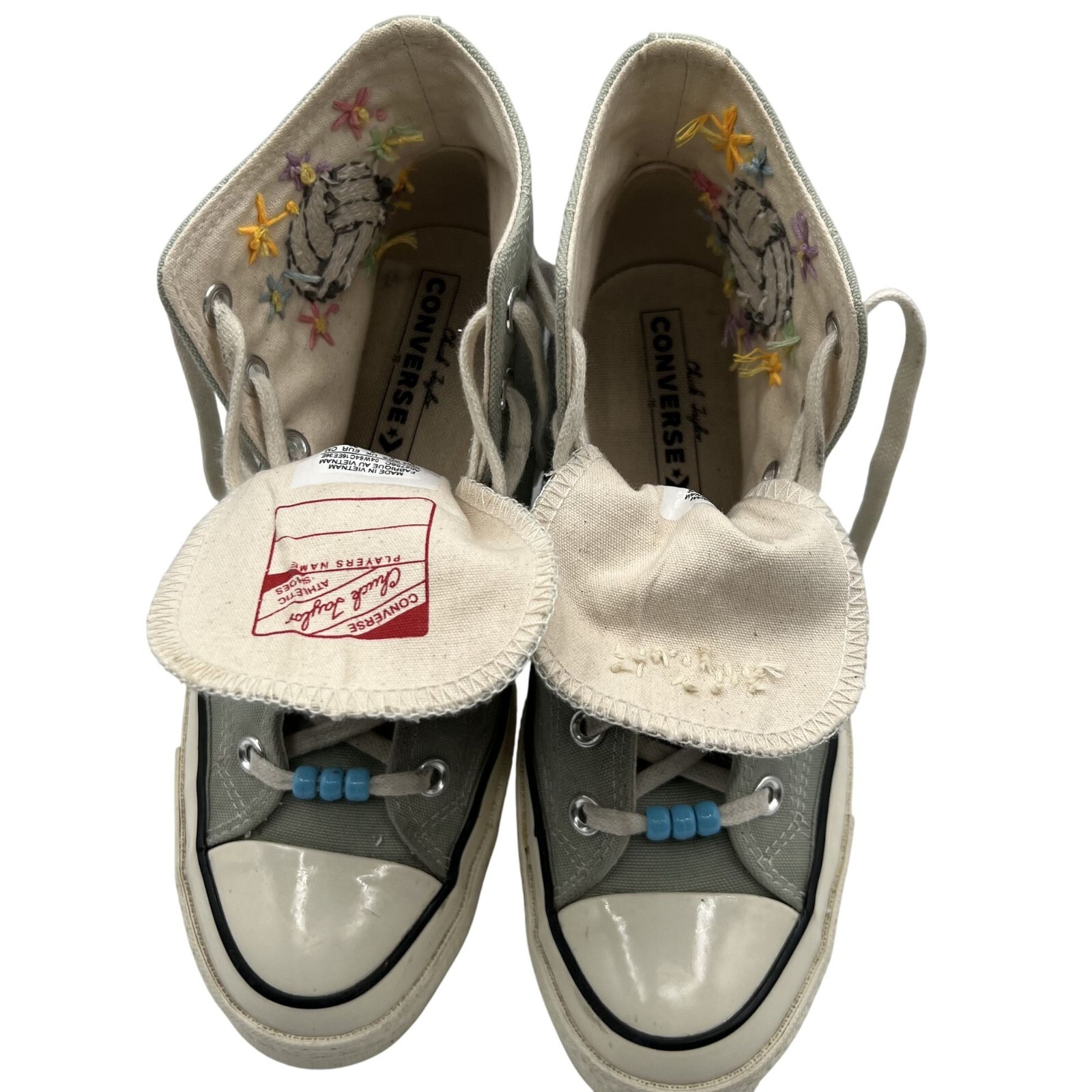 Converse Chuck Taylor All Star Size US M6 / W8 Embroidered Sage High Top Sneaker