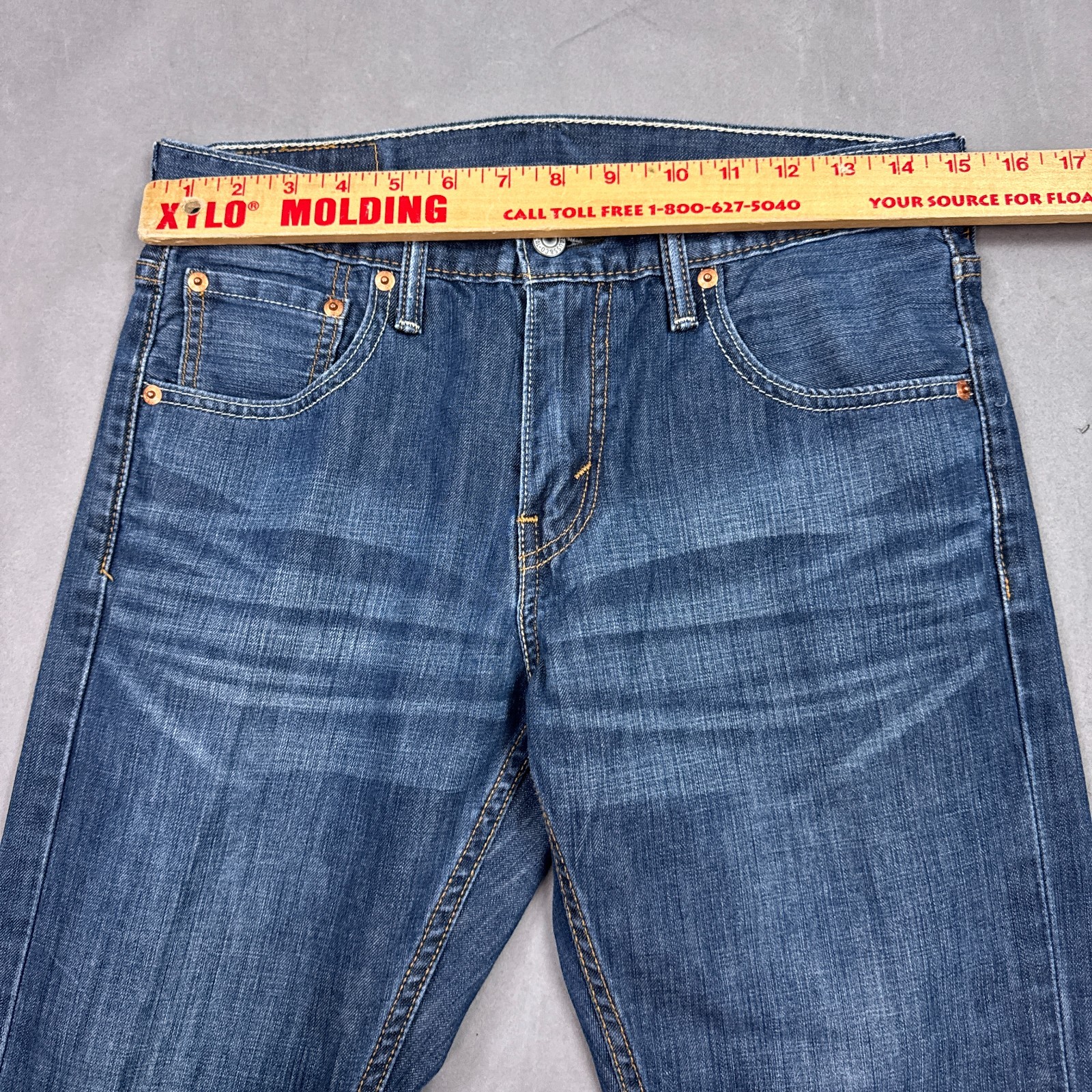 Levis Jeans Mens 30×27 Blue 527 Bootcut Denim Pants Western Faded (Tag30x30)