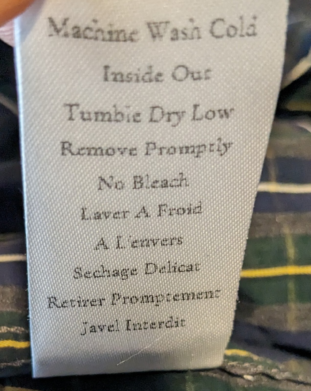 Frank & Eileen Frank Classic Button-Up Shirt Gray Blue Green Plaid Size Small