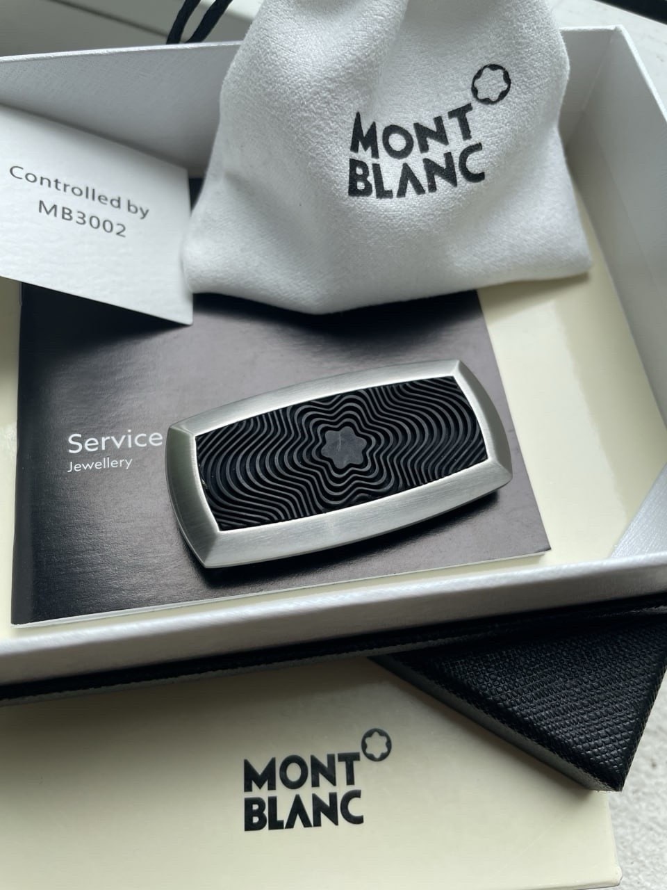 2026 Montblanc Money Clip Stainless Steel Silver Logo -Special gift for men