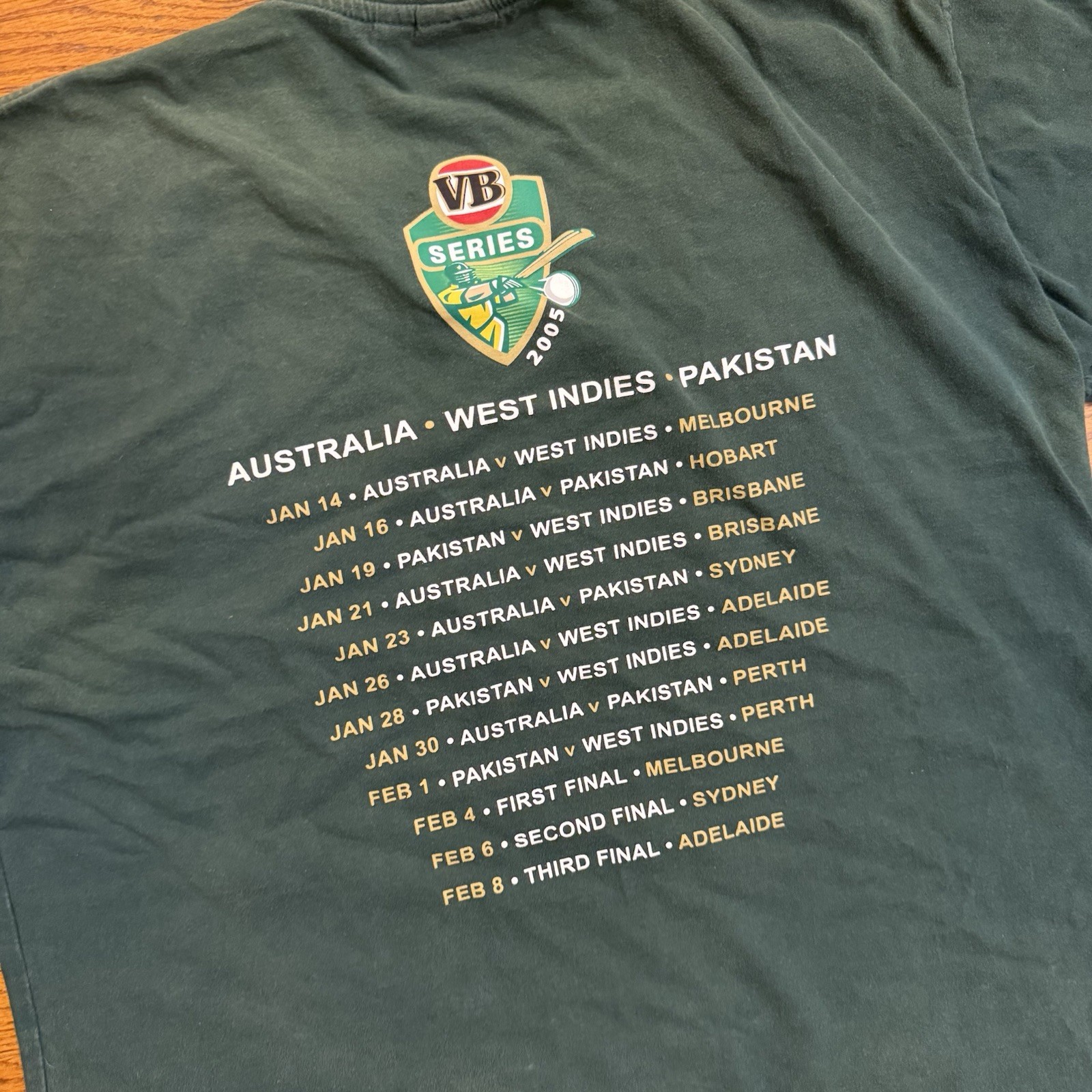 Vintage 2005 VB Series Cricket Australia Shirt Men’s Large Green