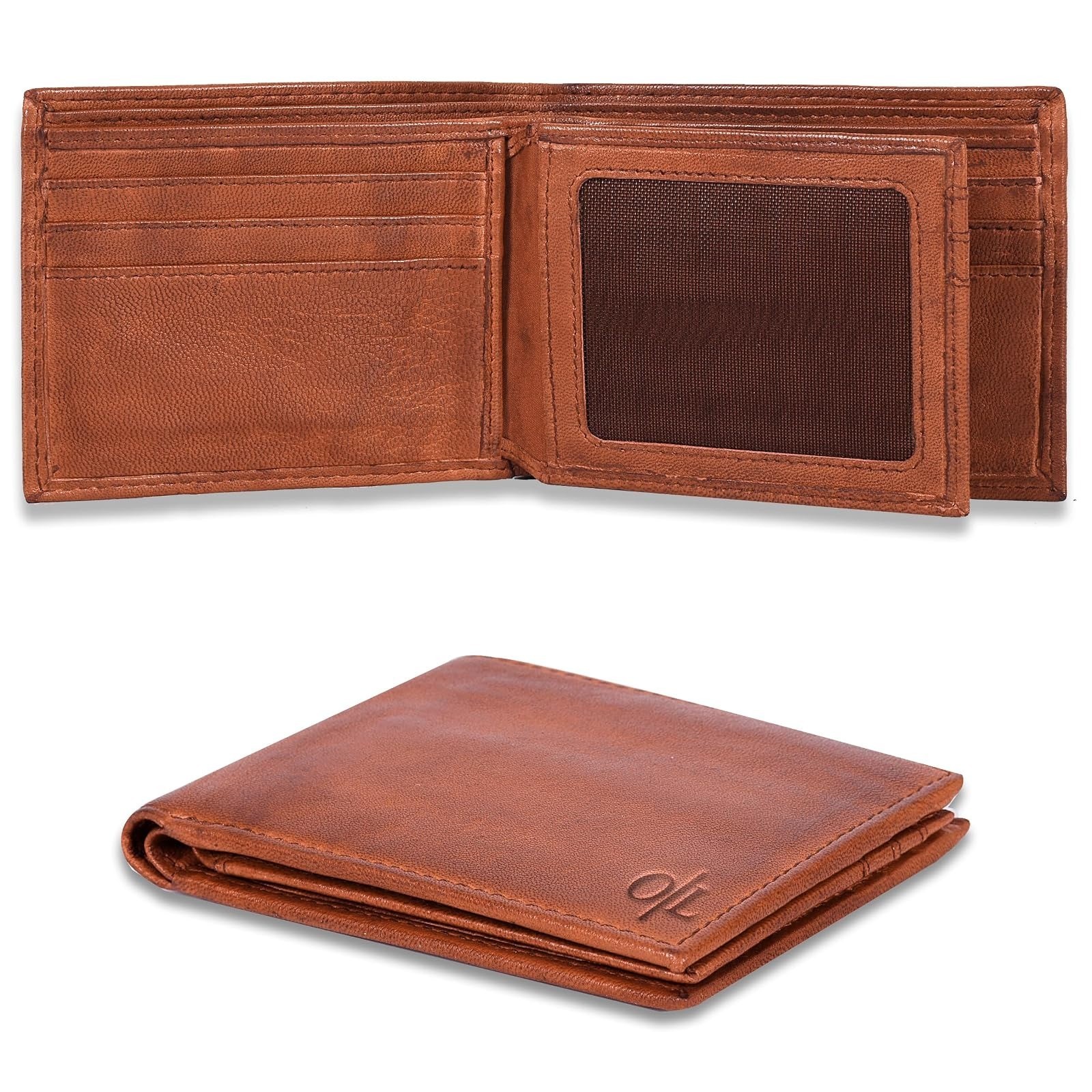 Leather RFID Bifold Wallet for Men – Minimalist Front Pocket Gift