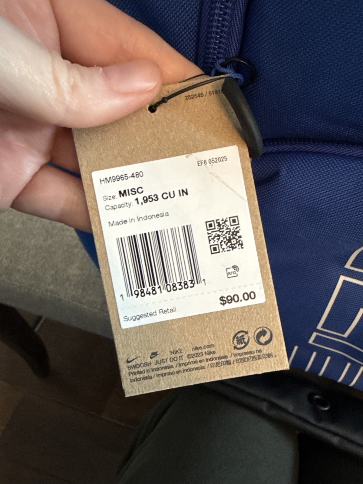 NIKE HM9965-480 Varsity Elite Backpack (32L) Royal Blue
