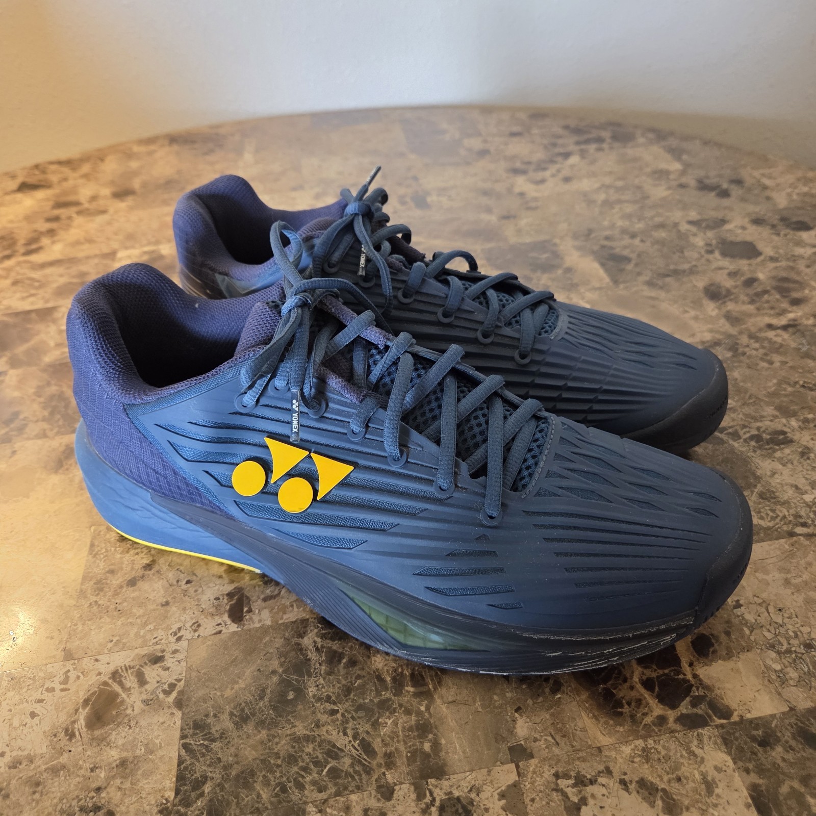 Yonex Eclipsion 5 Tennis Shoes Men Size 10.5 Deep Blue/Yellow active athletic