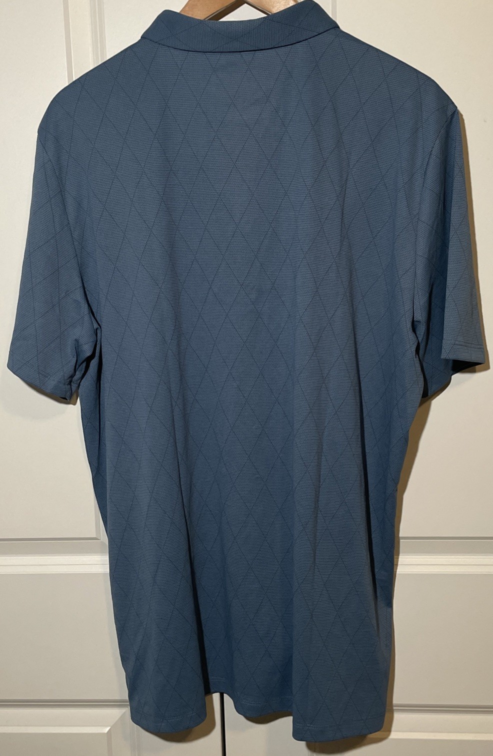 Modern Ambition Short Sleeve Shirt Moisture-Wicking Stretch Casual Large Blue