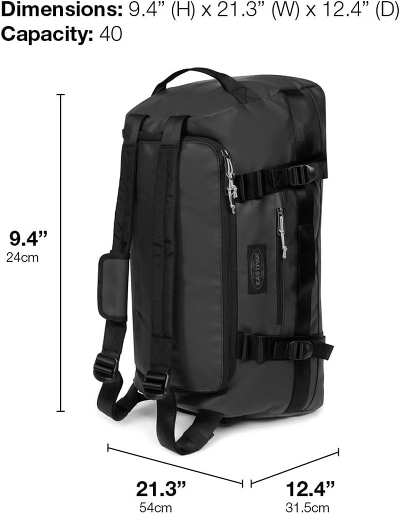 70L Waterproof Duffel Bag with Backpack Straps & Multiple Pockets