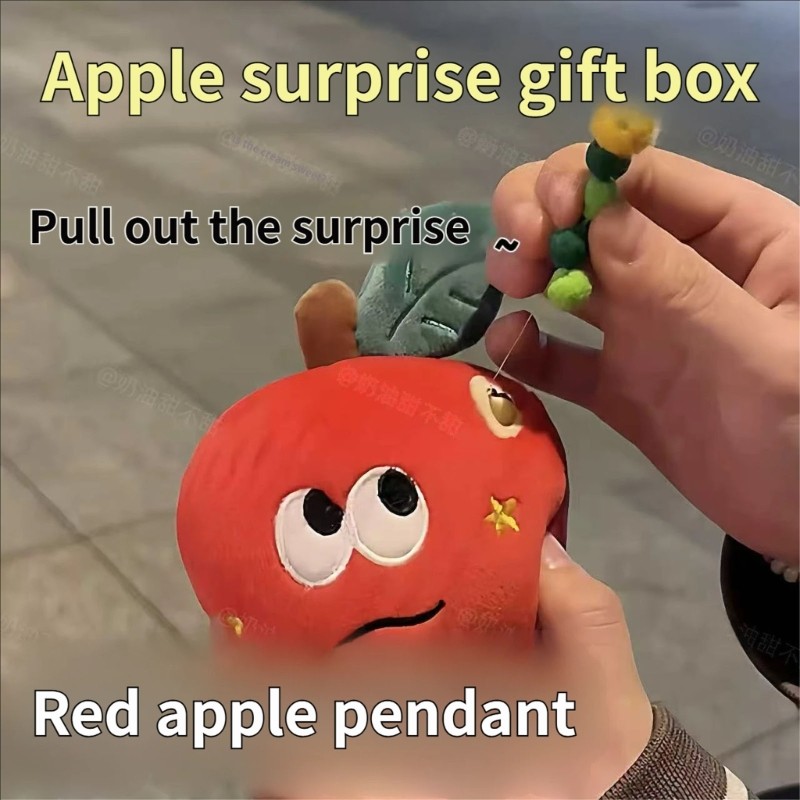 Plush Apples Keychain for Women Handbag Bag Charms Artistic Keychain Accessories