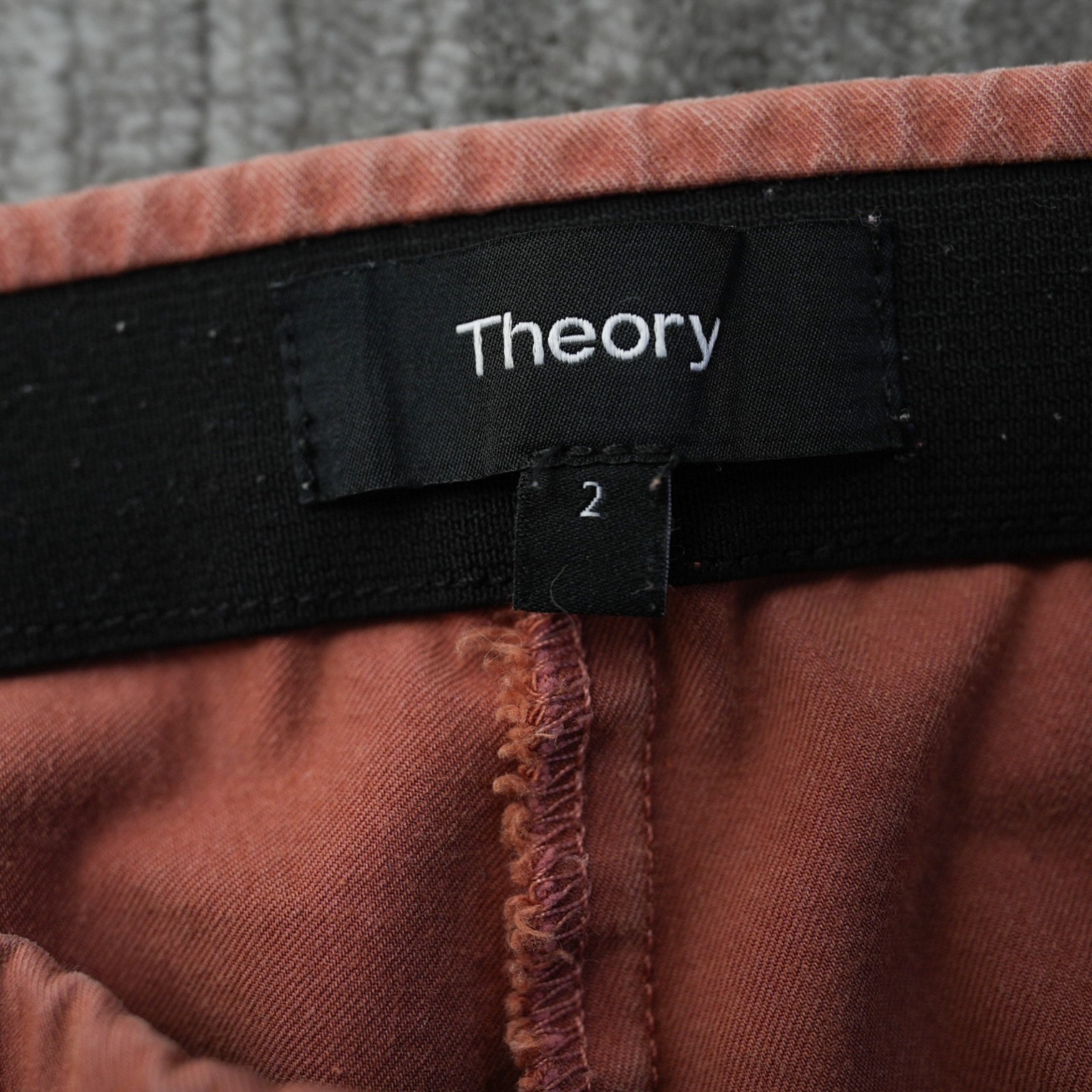 Theory Pants Women Pull On Cotton Nylon Made In USA Size 2 Measured 27.5×25.5