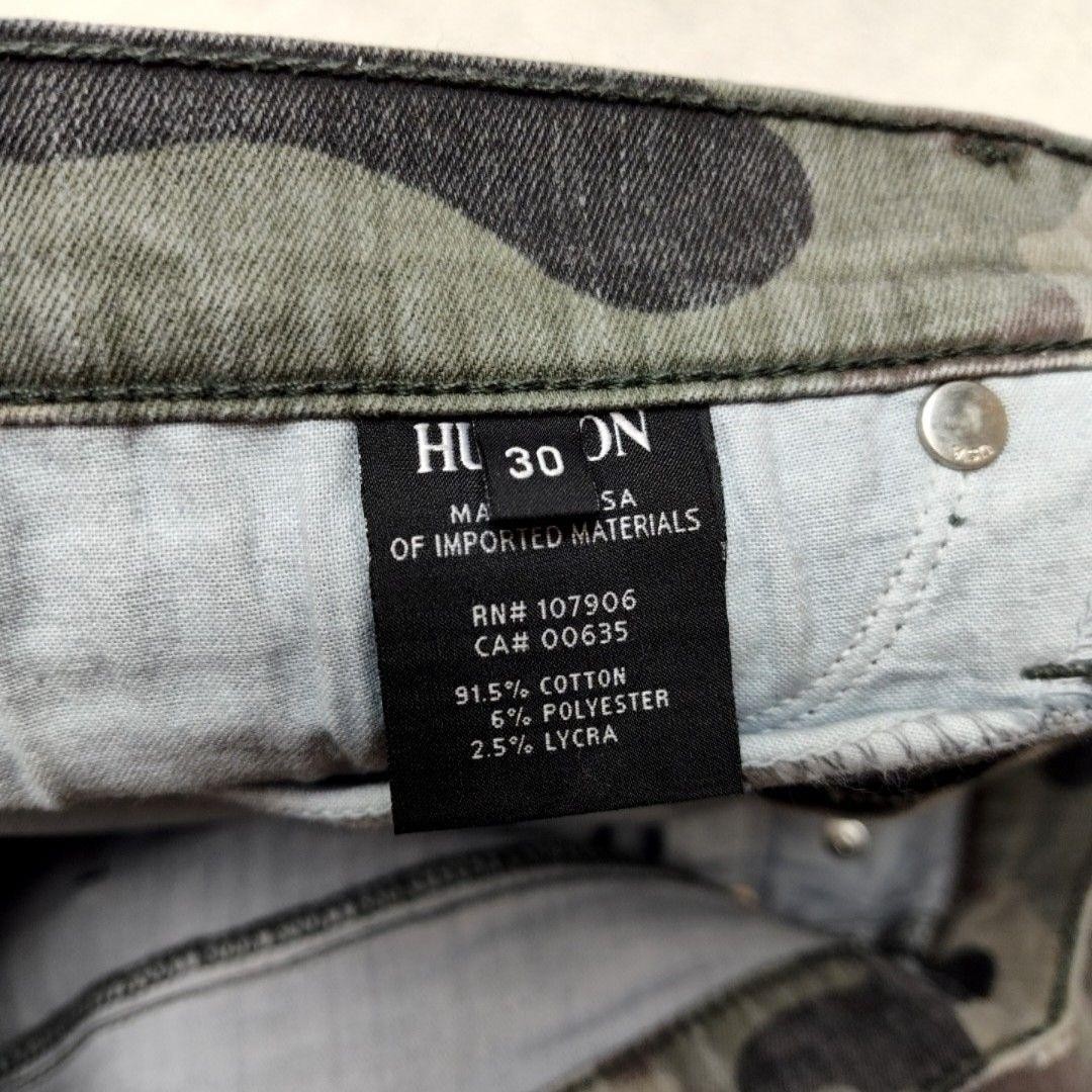 Hudson Jeans Womens 30 Green Camo Nico Midrise Ankle Skinny Camouflage Denim USA