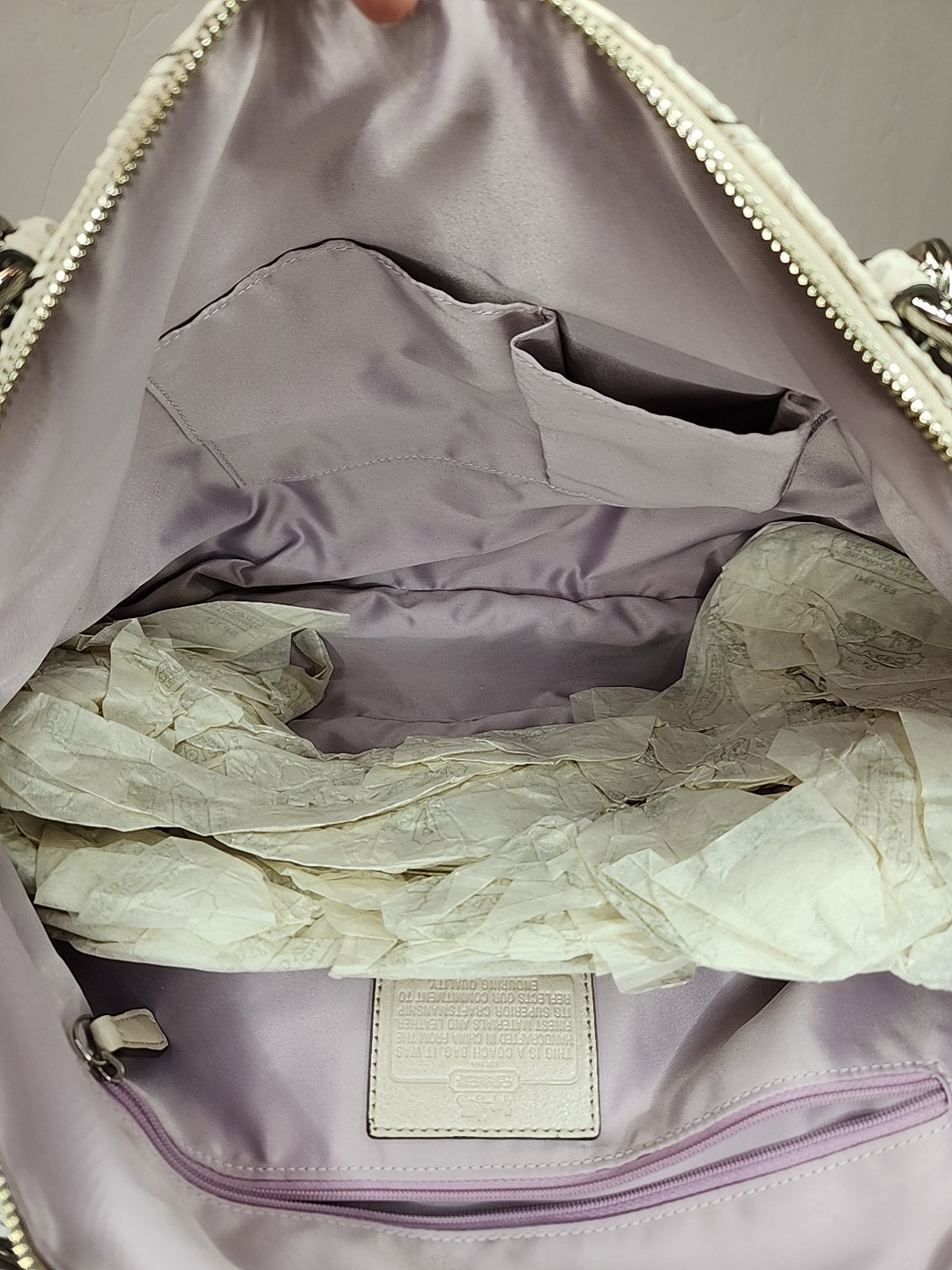 Coach k1093-16346 Madison Sophia Python Lthr Satchel Bag Shoulder Beige Taupe