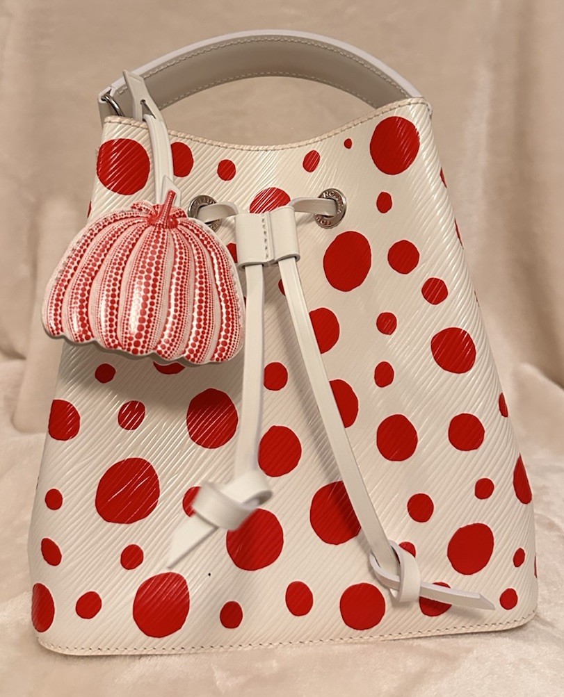 Louis Vuitton Yayoi Kusama NéoNoé BB Bucket Bag White/Red Polka Dot Strap