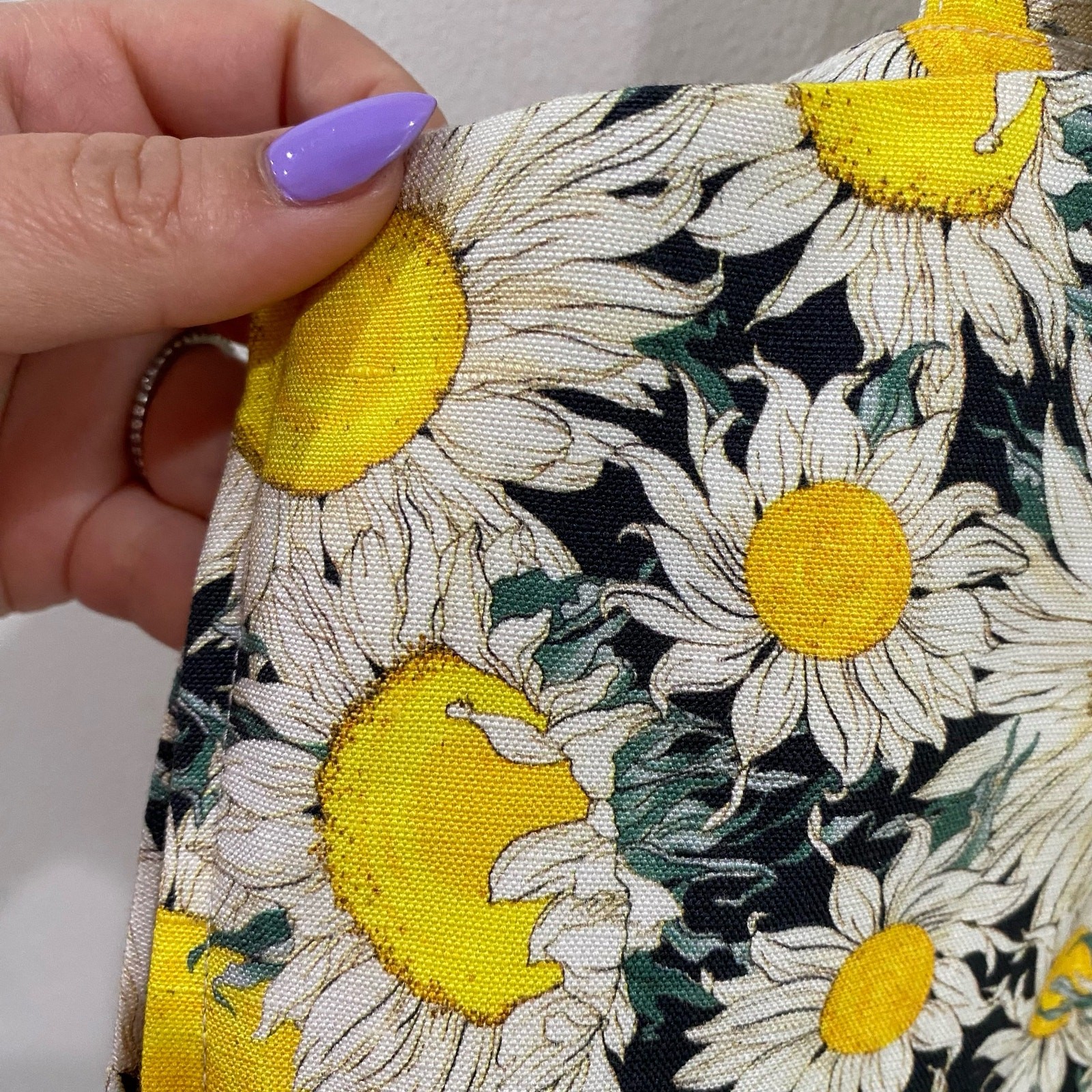 & Other Stories Sunflower Crop Top Linen Blend Floral Summer US 4