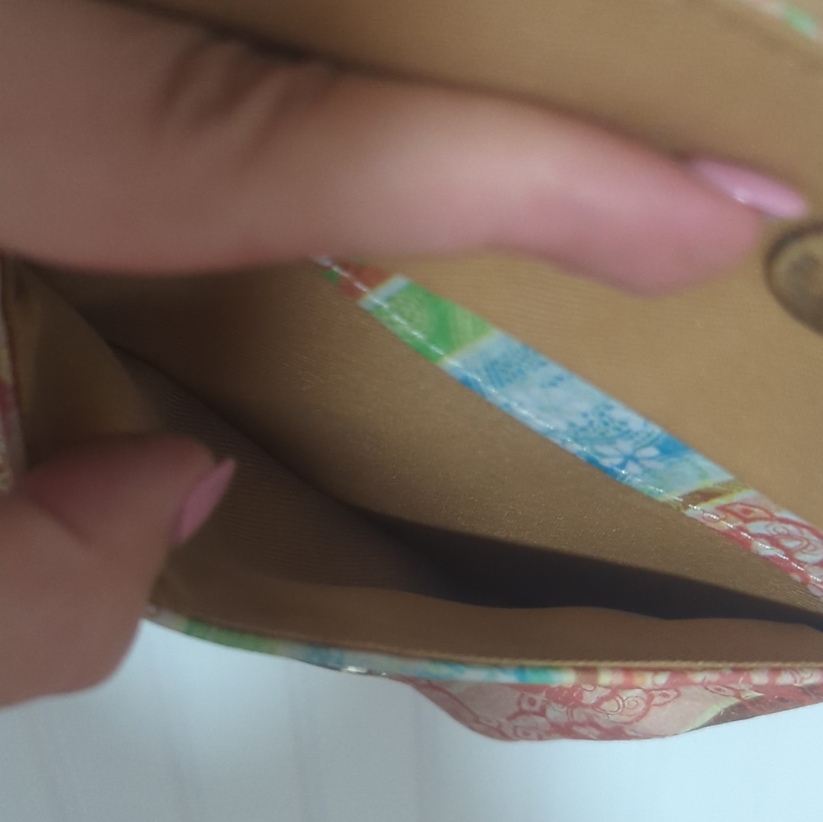 Fossil Striped Floral Crossbody Bag Zip+Magnetic, Adjustable Strap Small