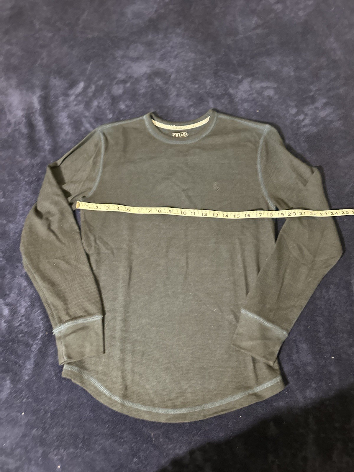 Volcom Green Thermal Long Sleeve Shirt Medium
