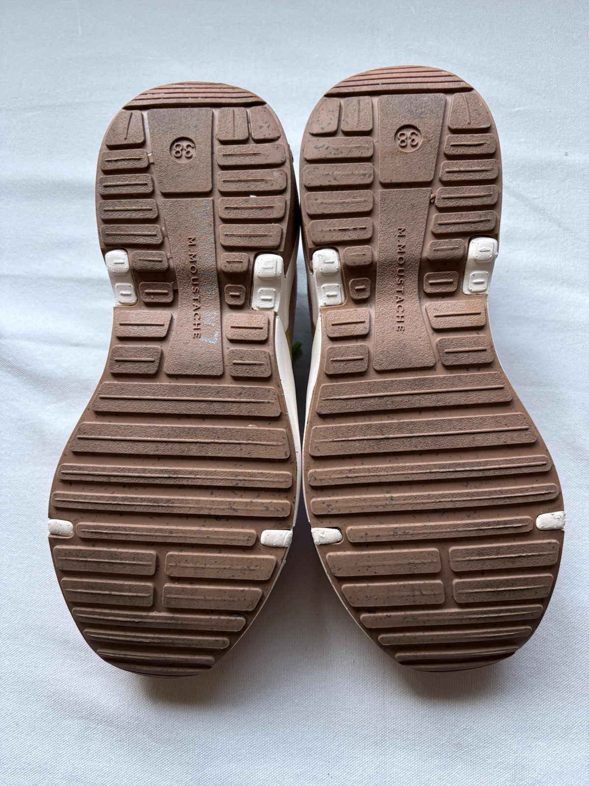 ODAJE ex M. MOUSTACHE LISON Sweden Vegan and Mesh Green Lemon Sneakers Size 38