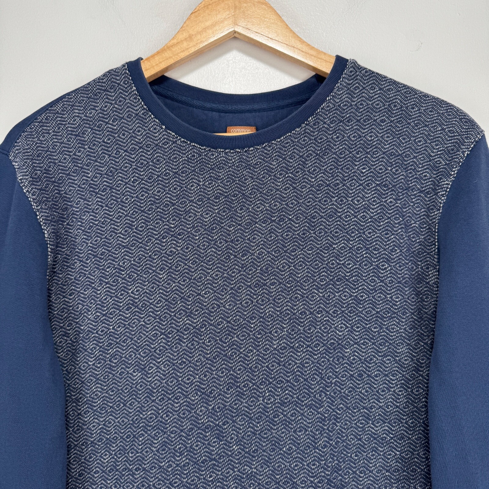 Common People Sweatshirt Sweater Jumper Men Medium Navy Blue 100% Cotton Crew