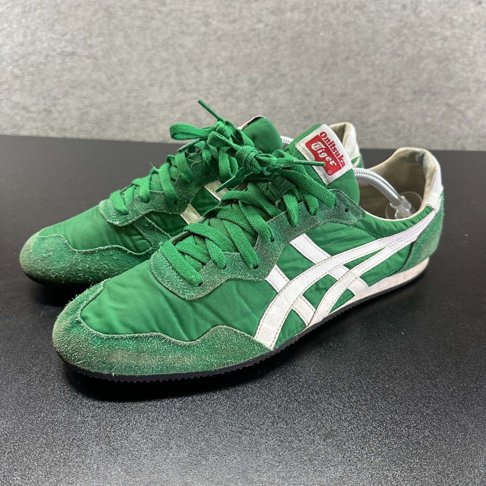 Asics Onitsuka Tiger Serrano Shoes Men’s 12 Forest Green Low Top Suede Rare