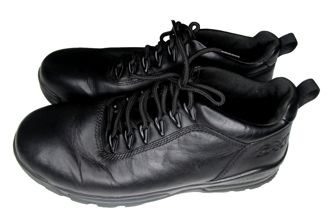 GBX Leather Ankle Boots Lace Up Rugged Gel Rubber Sole Men’s SZ 12 Black