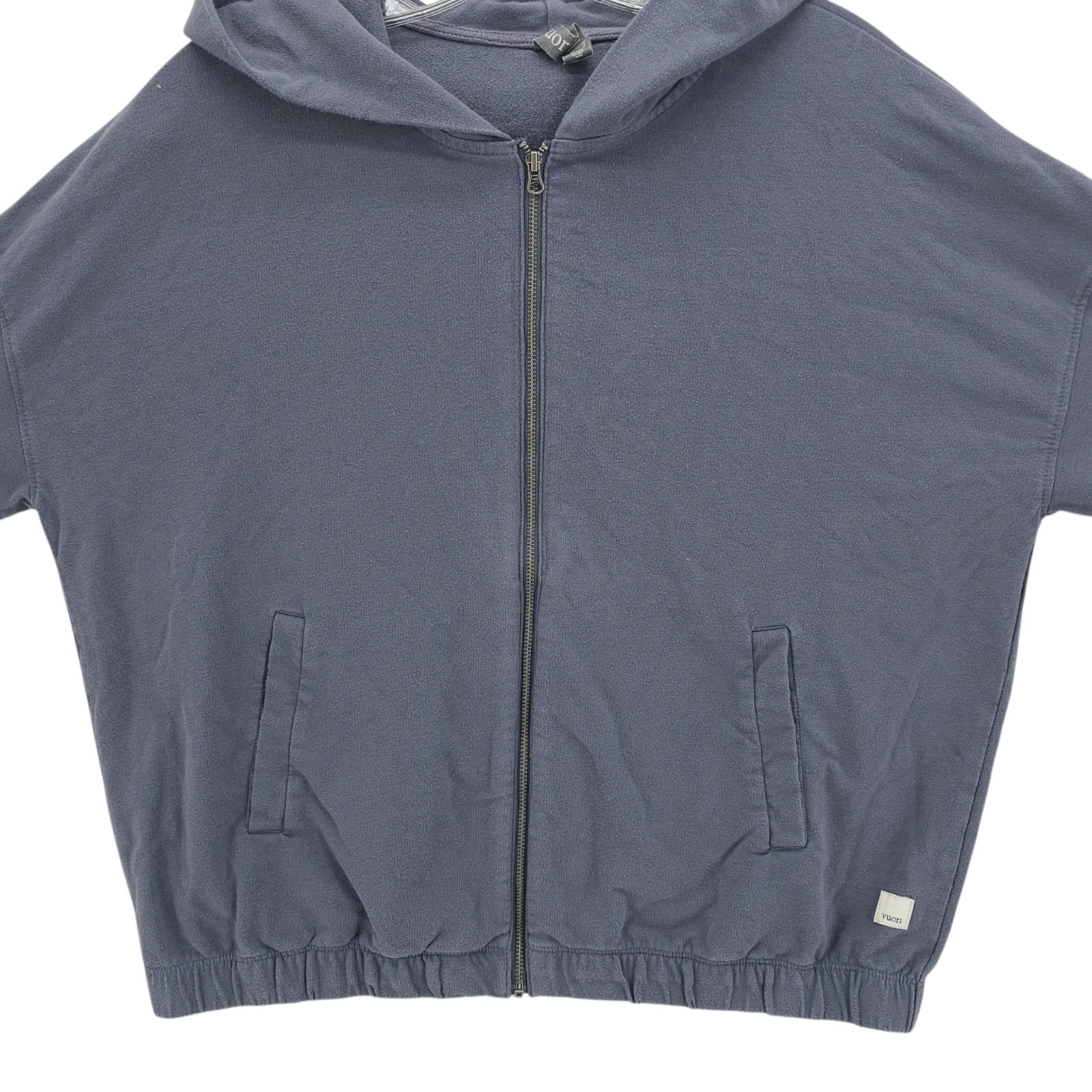 VUORI Laguna Hoodie Full Zip Gray Women’s Organic Cotton Stretch MEDIUM