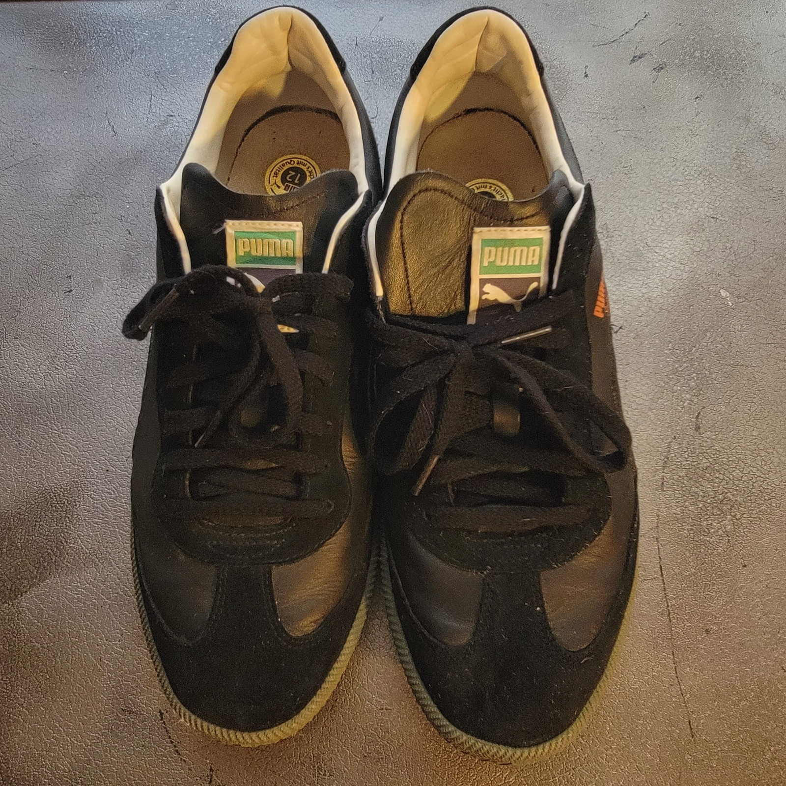 Puma Super Liga Men’s Size 13 U.S. Black leather & suede Excellent condition
