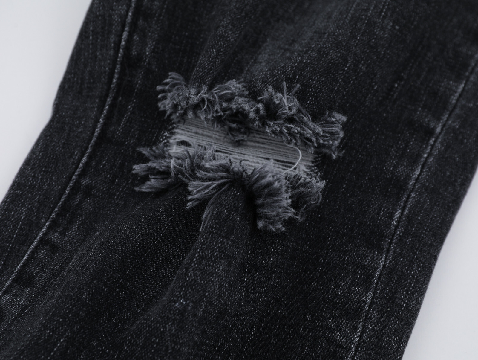 Black Purple Brand Men’s Personality Logo Fashion Slim Fit Splash-Ink Jeans