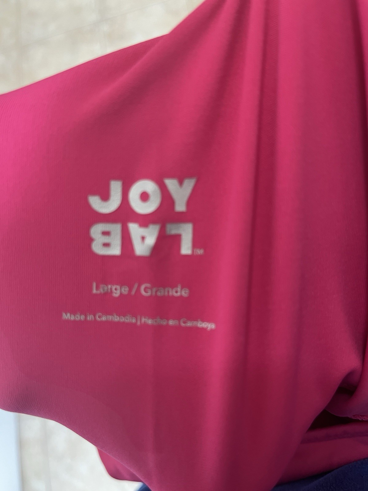 JoyLab Hot Pink Active Jumpsuit with Flared Leg Size Large