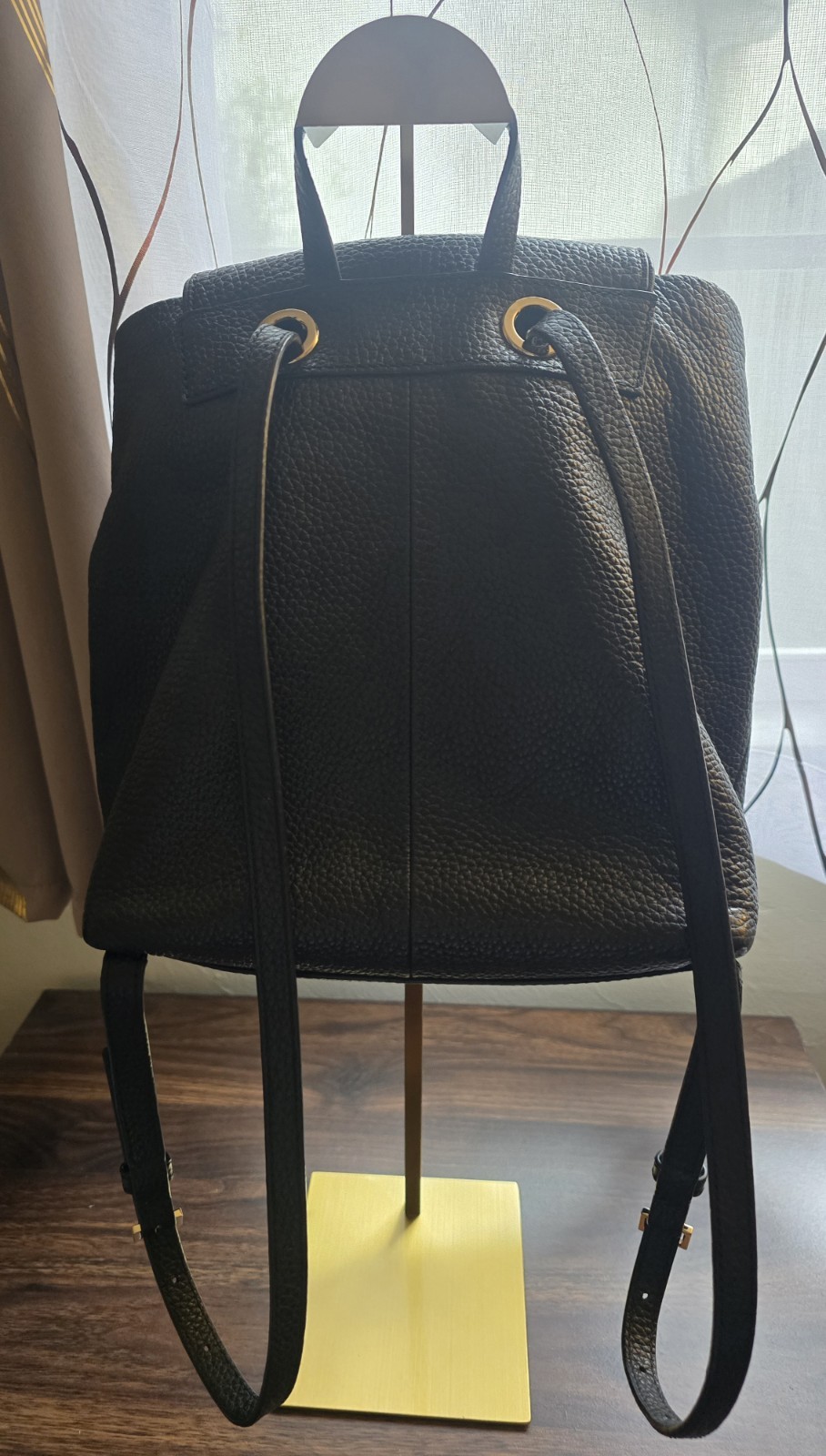 Kate Spade New York Black Pebbled Backpack Tassel, Gold Hardware, WKRU4071