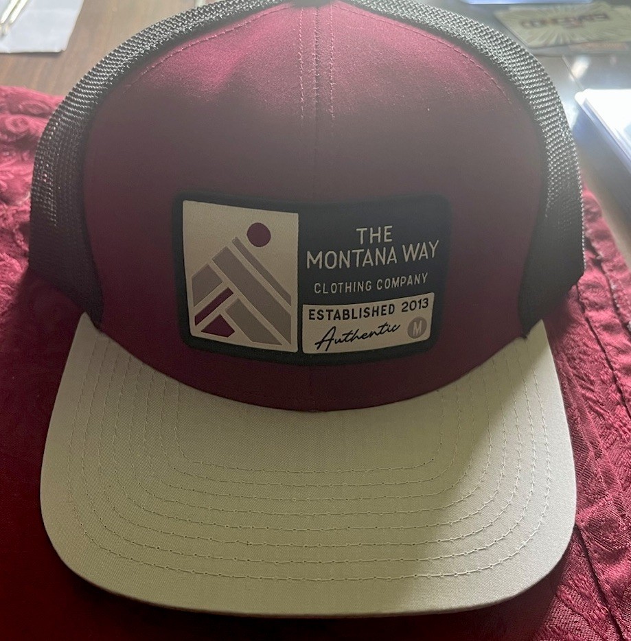 The Montana Way Red / Grey / Black Patch Logo Mesh Trucker Snapback Hat – OSFA