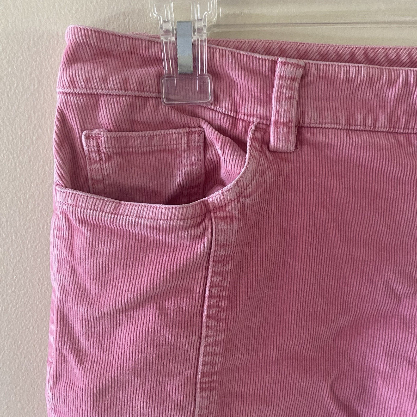 Vintage Covington Stretch Pink Corduroy Pants Women Sze 16 98% Cotton 2% Spandex