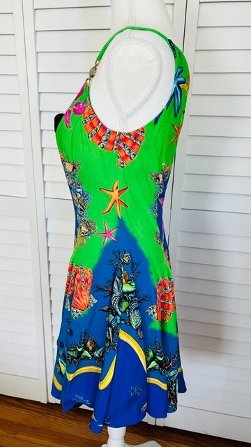 VERSACE 2021 Runway Tresor de la Mer Starfish Dress Viscose Cellulose IT42 M