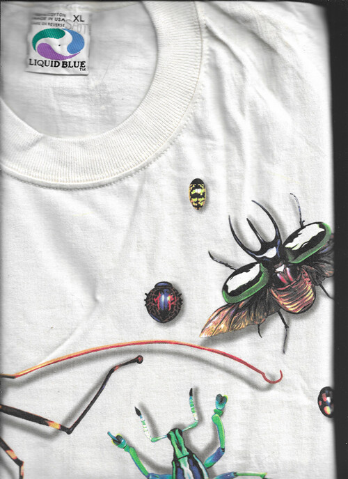 Insects NEW t-shirt XXL, XL adult Liquid Blue vintage white made in USA label