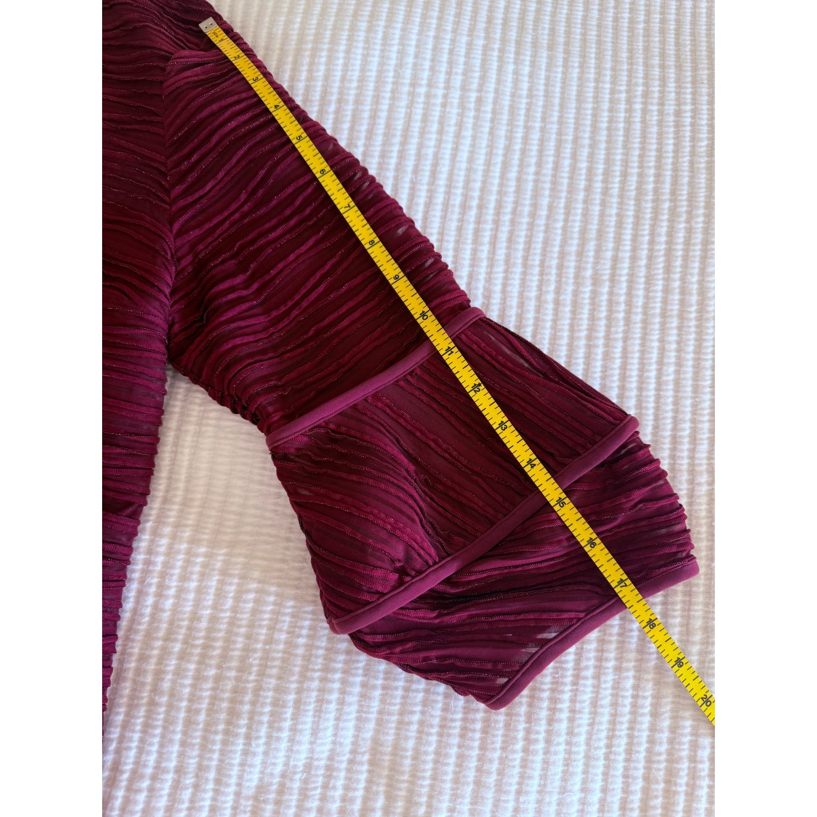 Joseph Ribkoff Merlot Cascade Jacket Size 12 Sheer Sparkle Quiet Luxury