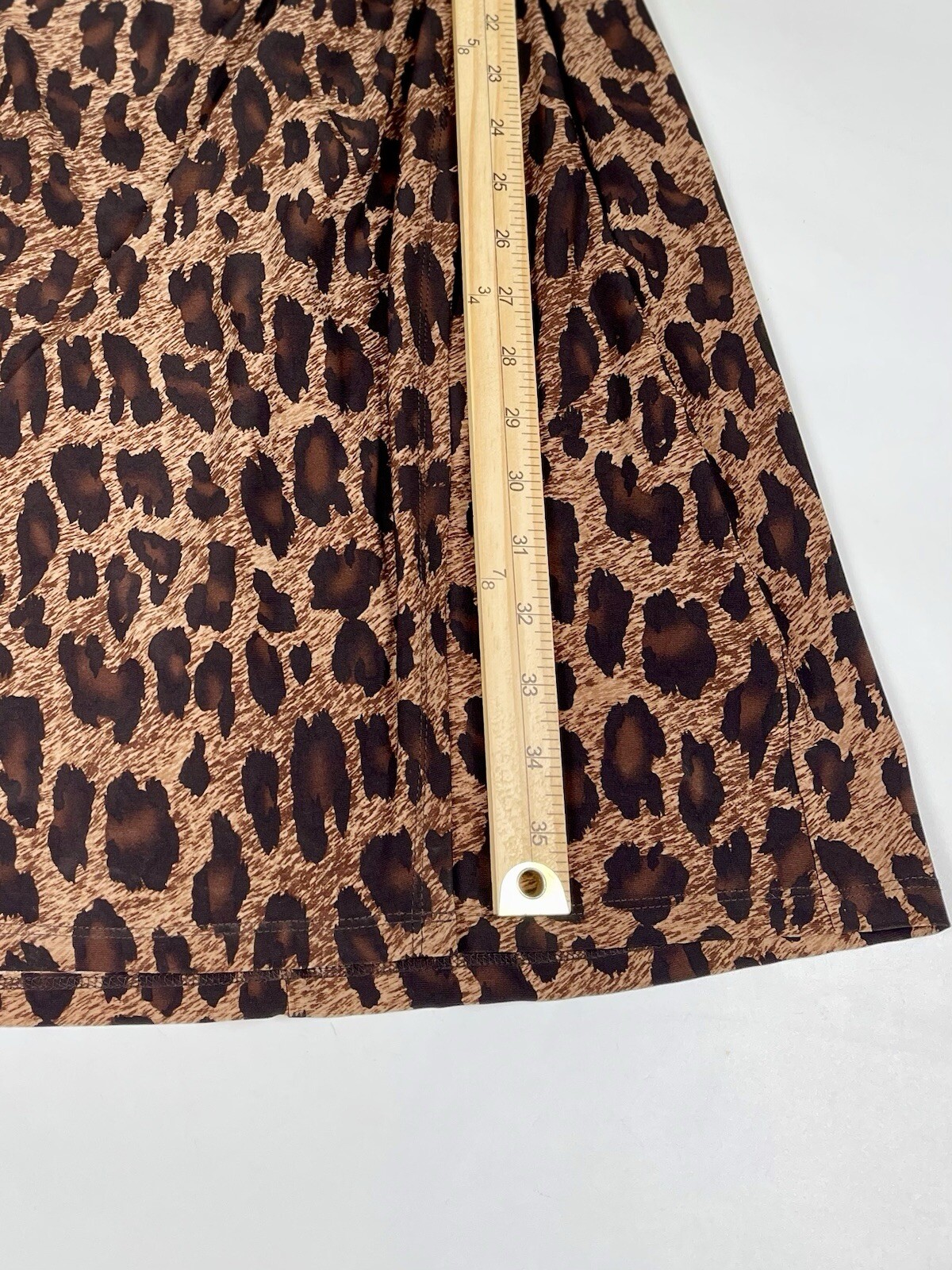 RALPH LAUREN Leopard Print Sleeveless Jersey Knit Dress Faux Wrap Vneck Sz 2