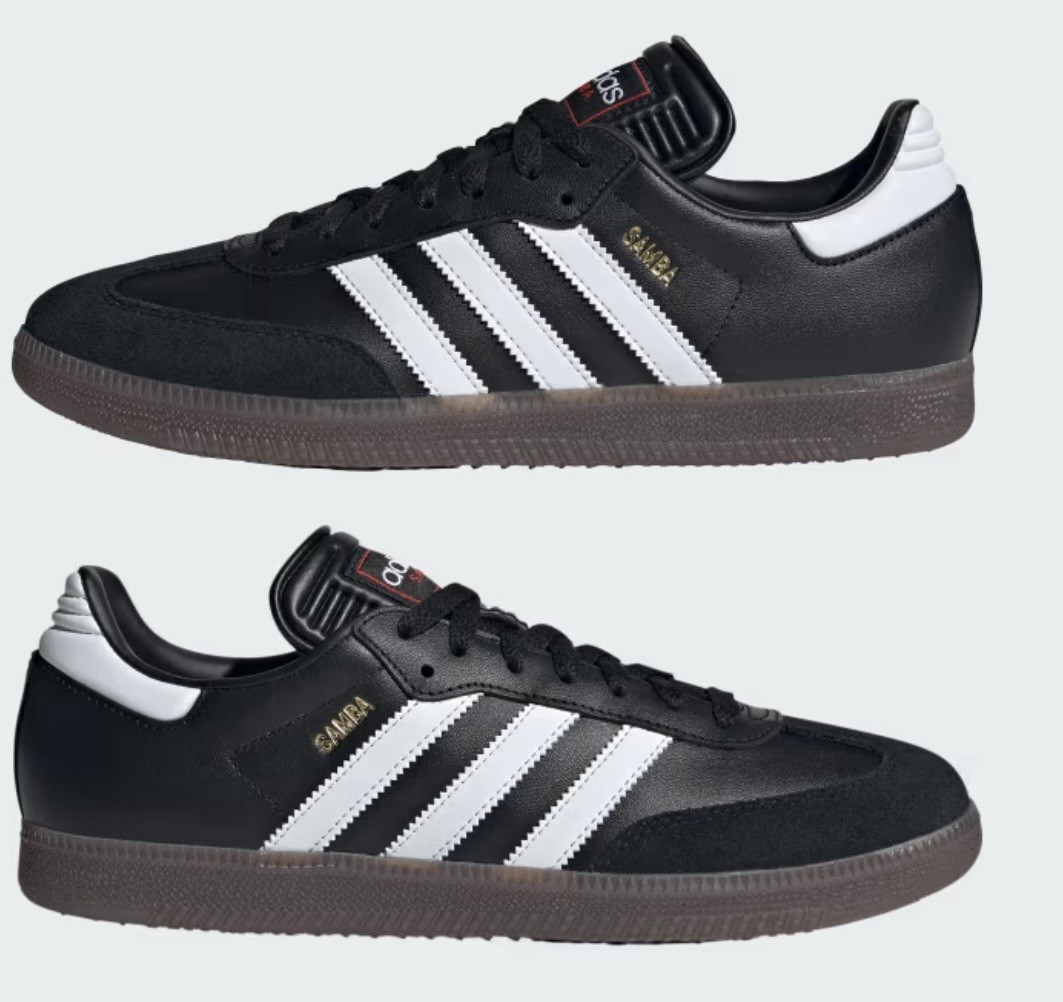 Size 13.5 Men’s adidas Samba Indoor Soccer Shoes Black White Women’s Size 14.5